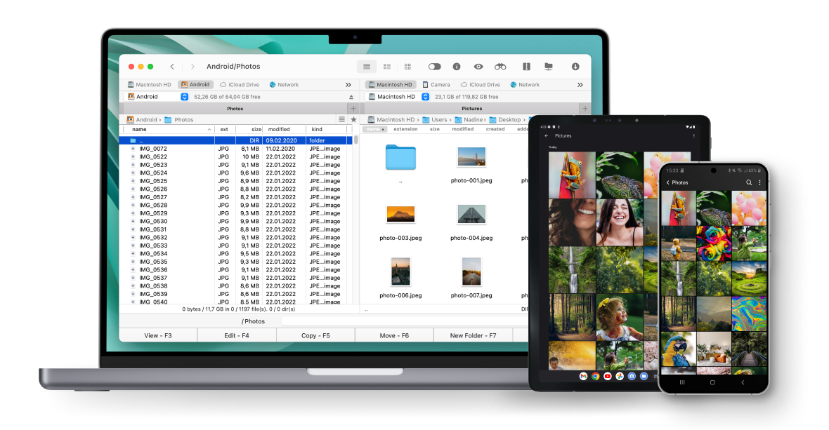 Commander One Android File transfer for Mac