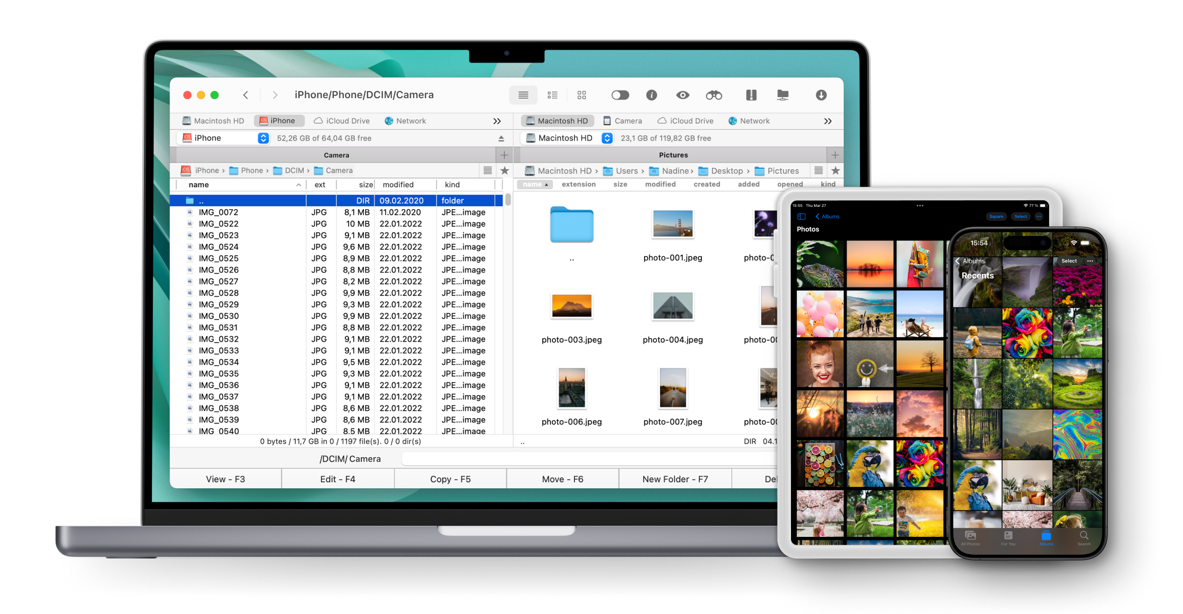 Transfer Files from iPhone/iPad to Mac with Commander One app
