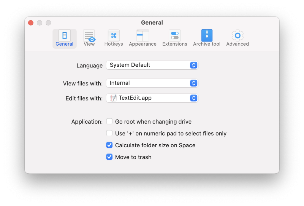 Delete files The "Move to trash" option is enabled by default