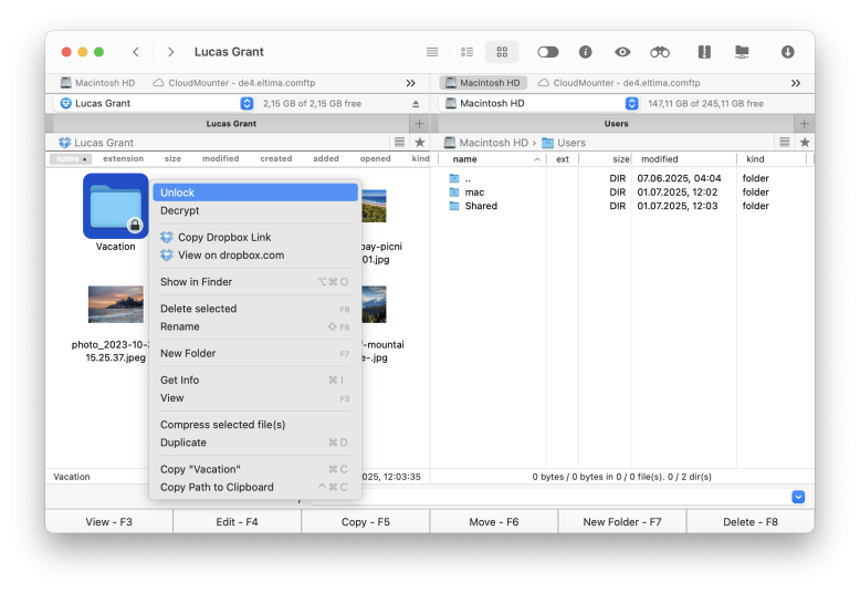 Commander One — powerful file manager for Mac with FTP/SFTP support