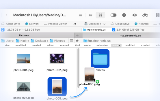 Transfer files Transfer files