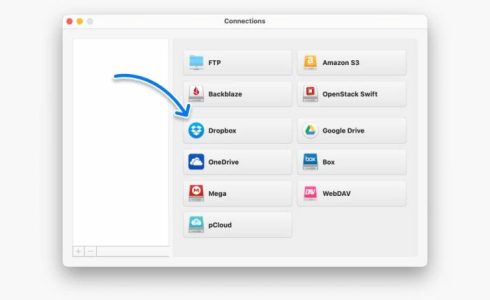 select the Dropbox icon