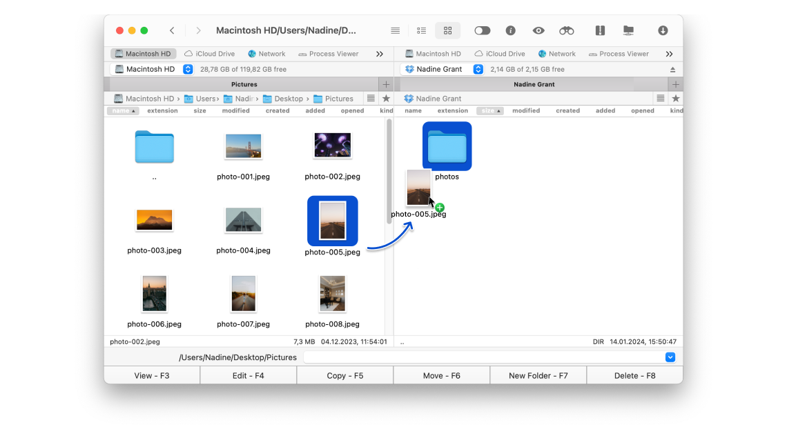 Dropbox client for Mac