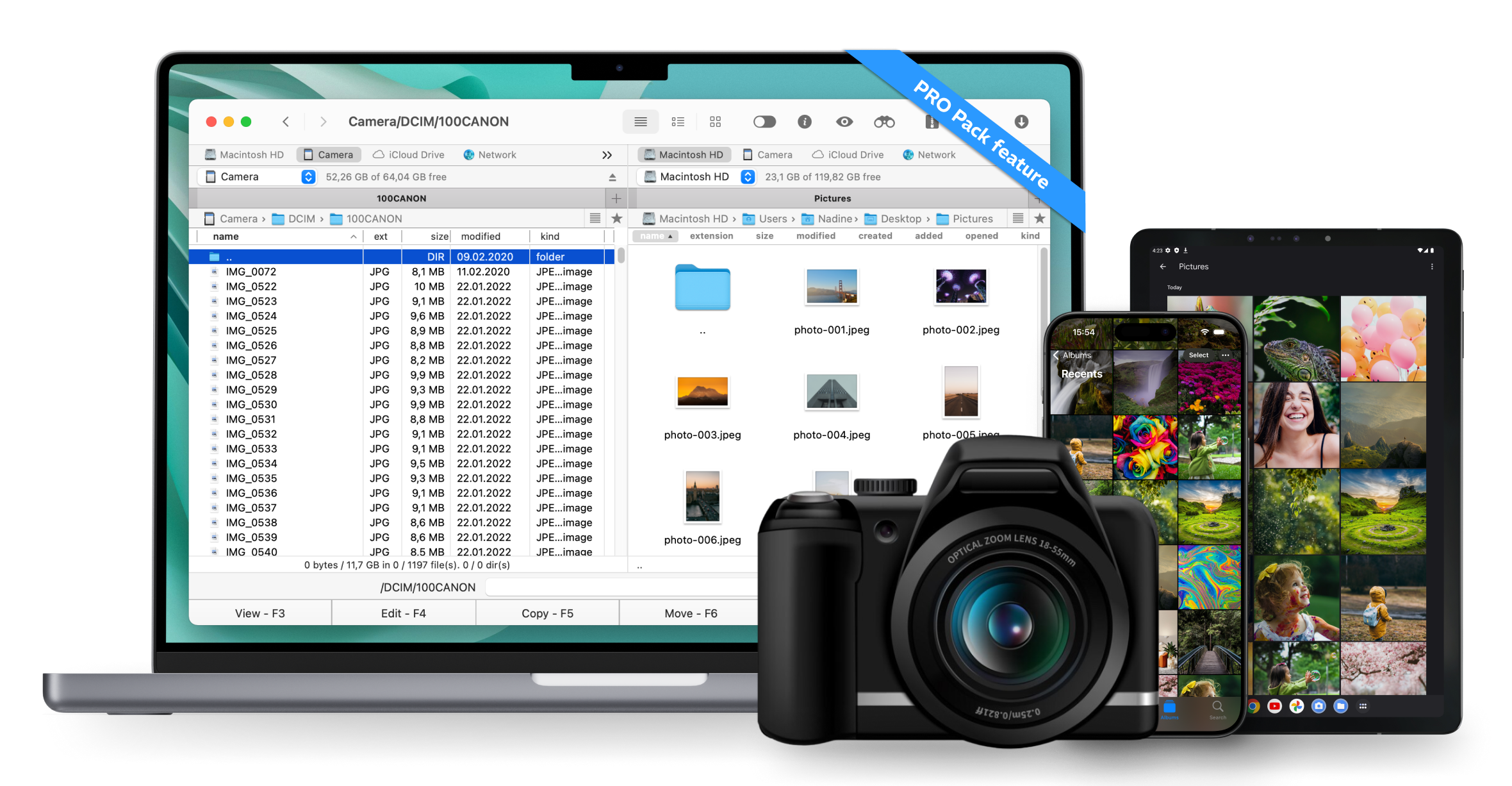 Easily manage your iOS, Android, or MTP devices on Mac with Commander One