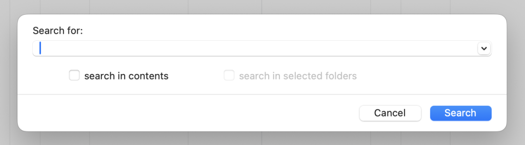 Use Command, then select Search in Spotlight for local drive searches