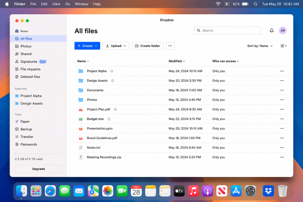 Transfer Files Between iPhone and Mac via Dropbox