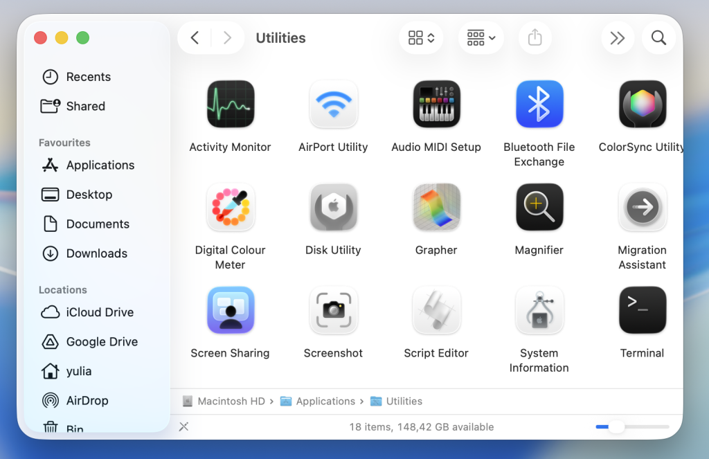 Open Finder, then navigate to Applications > Utilities > Activity Monitor.